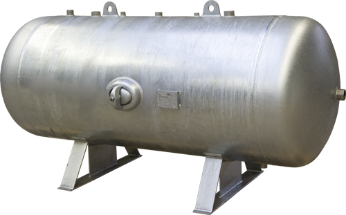 Druckluftbehälter – Speicherbehälter für Druckluftanlagen Robuster Druckluftbehälter aus Metall zur Speicherung und Bereitstellung von Druckluft für Werkstatt- und Industrieanwendungen.