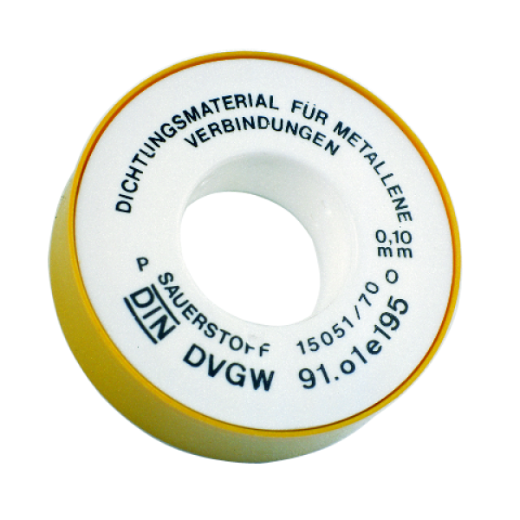 Dichtband für zuverlässige Abdichtungen Rolle Dichtband, ideal zum Abdichten von Gewinden und Verbindungen in Sanitär- und Druckluftsystemen.