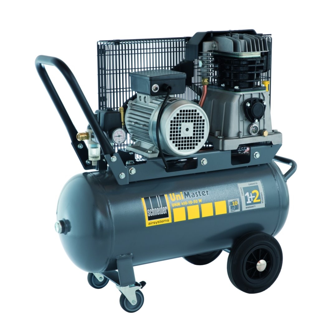 Kompressor UNM 410-10-50 – Kompakter Kolbenkompressor für Werkstatt und Industrie Kompressor UNM 410-10-50 mit 50-Liter-Behälter und 10 bar Arbeitsdruck, ideal für den professionellen Dauereinsatz in Werkstätten.