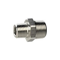 Doppelnippel aus Metall Metall-Doppelnippel mit beidseitigem Außengewinde zur sicheren Verbindung von zwei Schläuchen oder Kupplungen in Druckluft- und Hydrauliksystemen.