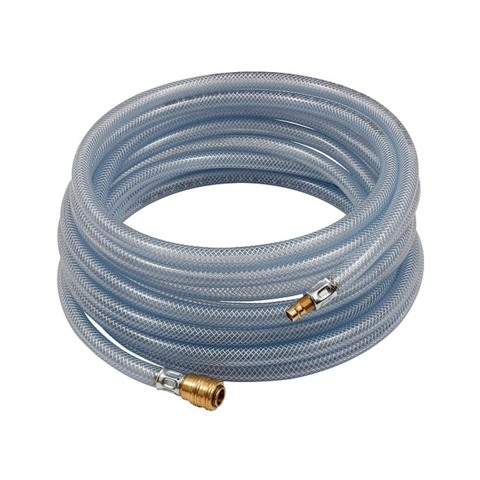 PVC-Gewebeschlauch 12,5x3 klar – 10 Meter Transparenter PVC-Gewebeschlauch 12,5x3 mm in 10 Meter Länge, flexibel und druckbeständig, ideal für Luft-, Wasser- und industrielle Anwendungen.