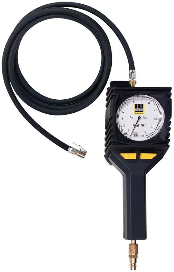 Reifenfüller RF12MG 2,5 – Momentstecker für präzises Reifenbefüllen Abbildung des Reifenfüllers RF12MG 2,5 mit Momentstecker, der eine exakte Befüllung von Fahrzeugreifen ermöglicht, ausgestattet für einfache Handhabung und sicheren Reifendruck.
