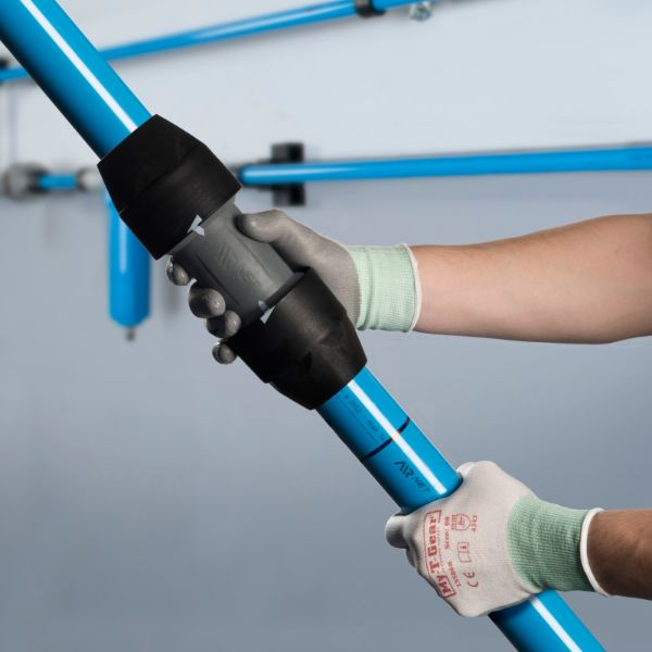Rohrleitung aus Aluminium – Stange für Druckluft- und Rohrsysteme Leichte und stabile Aluminium-Rohrleitung in Stangenform, korrosionsbeständig und ideal für den Einsatz in Druckluft- und Installationssystemen.