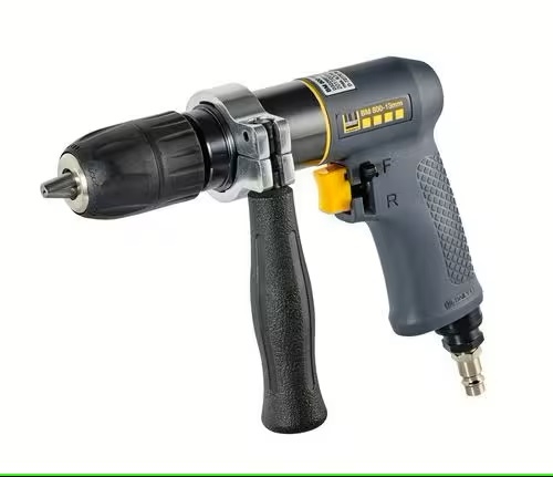 Leistungsstarke elektrische Bohrmaschine Elektrische Bohrmaschine mit ergonomischem Griff und robustem Gehäuse, ideal zum präzisen Bohren in Holz, Metall und Kunststoff.