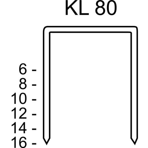 Klammern KL80 Hochwertige Klammern KL80 für präzises und sicheres Heften in Hand- und Druckluftnaglern