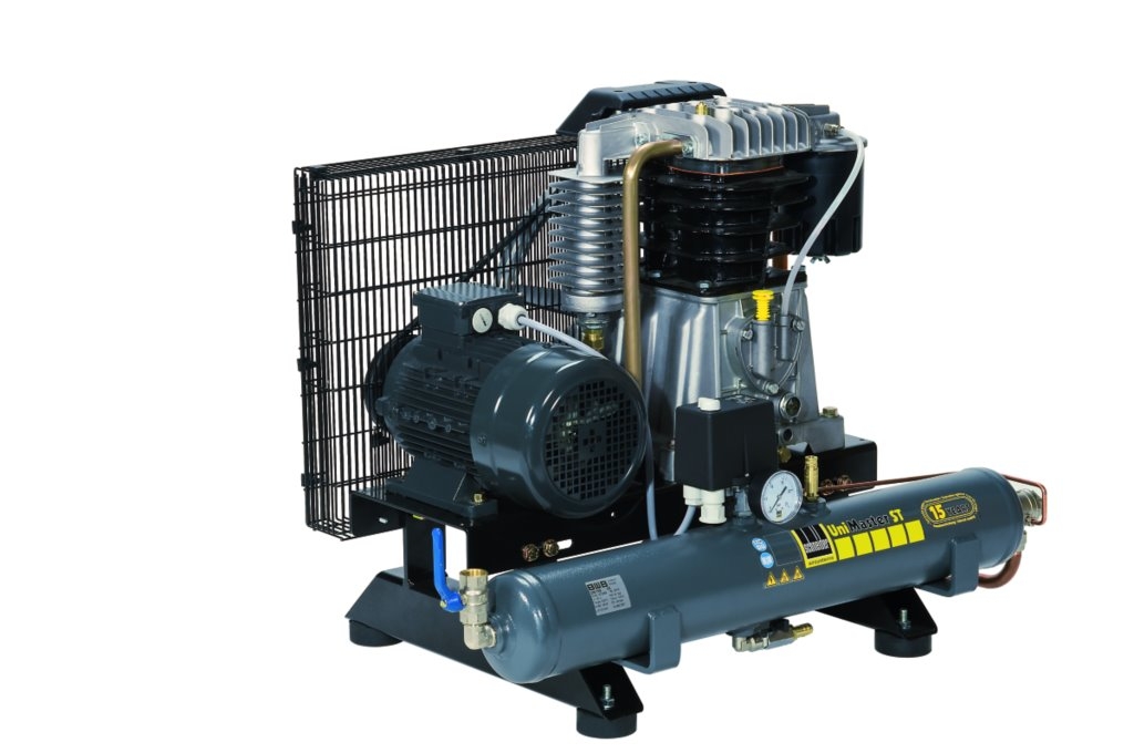 Kompressor UNM STB 660-10-10 – leistungsstarker Industrie-Kompressor Abbildung des Kompressors UNM STB 660-10-10 mit robustem Kessel und stabilem Aufbau, geeignet für professionelle Druckluftanwendungen in Werkstatt und Industrie.