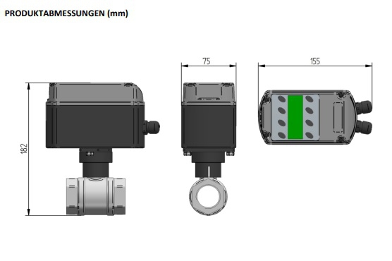 Elektrischer Kugelhahn R 1" – Automatisches Absperrventil für Rohrleitungen Elektrischer Kugelhahn mit R 1" Gewinde aus Metall, ermöglicht ferngesteuertes Öffnen und Schließen von Flüssigkeits- oder Gasleitungen in industriellen Systemen.