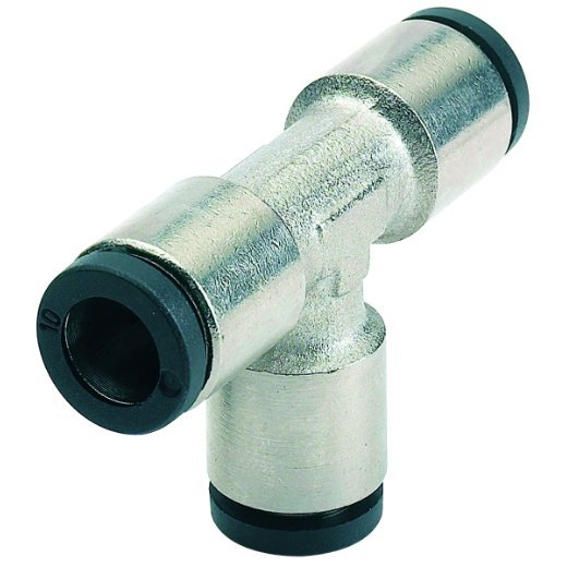T-Verbinder R5 – praktische Rohrverbindung für Druckluftleitungen Abbildung eines T-Verbinders R5, zur sicheren Aufteilung oder Verbindung von Druckluftleitungen in Werkstatt und Industrie.