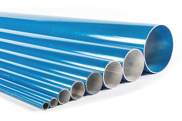 Leichte und stabile Aluminium-Rohrleitung in Stangenform, ideal für Druckluft- und Rohrleitungssysteme, korrosionsbeständig und langlebig.