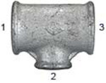 Reduzier-T-Stück R 2" x R 1/2" für Druckluftsysteme Reduzier-T-Stück R 2" x R 1/2", robustes Verbindungselement zur Verteilung und Reduzierung von Druckluftleitungen.