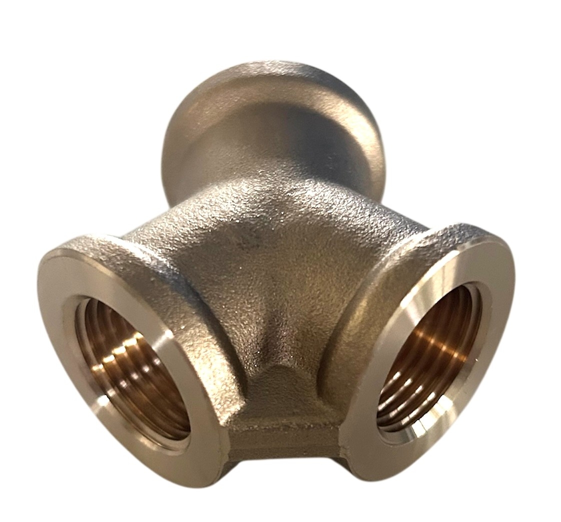 Zweierverteiler R 1/2" – praktisches Druckluft-Zubehör Zweierverteiler R 1/2" zur Aufteilung von Druckluftleitungen auf zwei Anschlüsse, ideal für Werkstatt und Industrie.