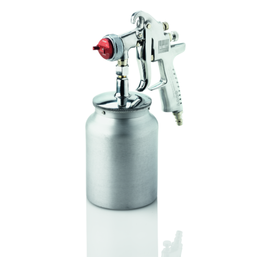Farbspritzpistole für präzises Lackieren Ergonomische Farbspritzpistole, ideal für gleichmäßiges Auftragen von Lacken, Farben und Beschichtungen.