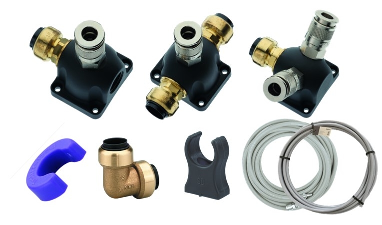 AirNet Beginner-Set 15 mm – Einsteiger-Komplettset für Druckluftinstallationen AirNet Beginner-Set mit 15 mm Rohrdurchmesser, enthält alle wichtigen Komponenten für eine einfache und zuverlässige Druckluftinstallation.