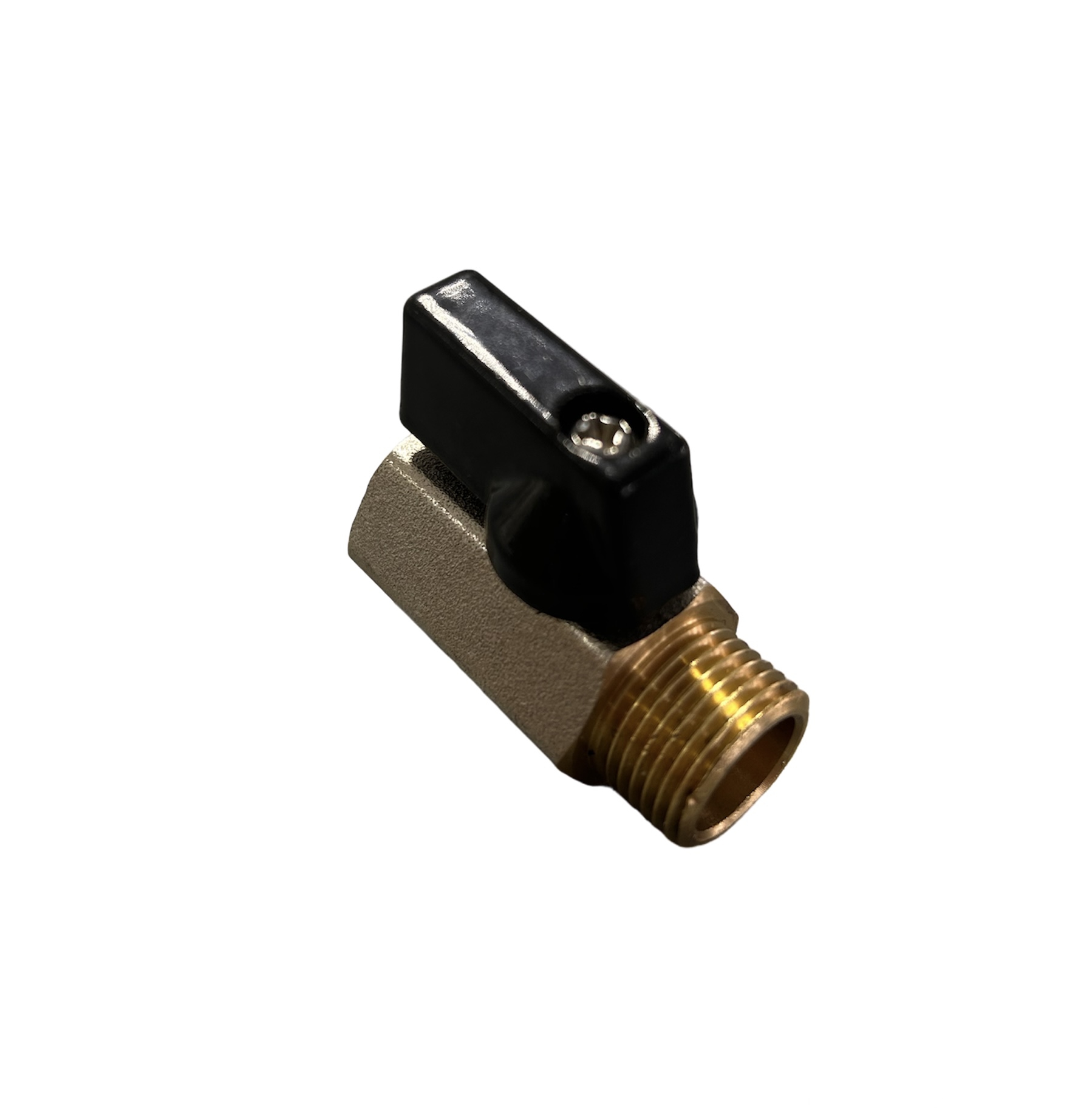 d99a9c9a707245280b1c961518f07d71c2e1bc81 Mini-Kugelhahn R 1/4" INNEN/AUSSEN