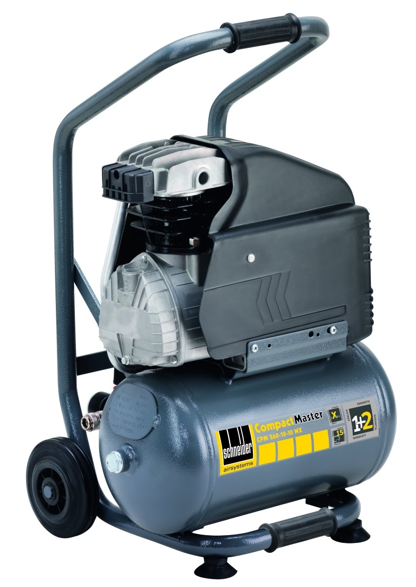 Kompressor CPM 260-10-10 W – Leistungsstarker Druckluftkompressor für vielseitige Anwendungen CPM 260-10-10 W Kompressor mit robustem Gehäuse, geeignet für Werkstatt- und Industrieeinsätze, liefert zuverlässige Druckluft für verschiedene Werkzeuge und Anwendungen.