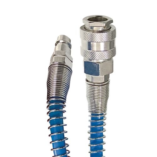 Spiralschlauch 6×8 mm – 5 m Länge, flexibel und kompakt Spiralschlauch 6×8 mm, 5 m lang, robust und elastisch, ideal für Druckluft- und Werkstattanwendungen, platzsparend durch Aufwicklung
