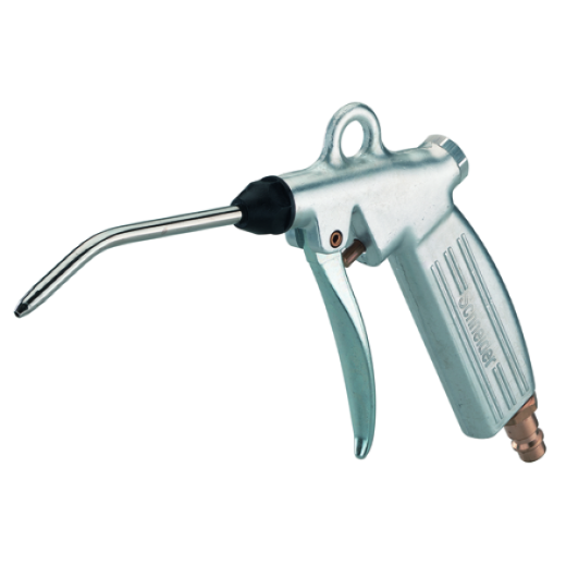Ausblaspistole mit drehbarem Blasrohr – Flexibles Druckluft-Reinigungswerkzeug Ausblaspistole mit drehbarem Blasrohr für präzises und flexibles Ausblasen von Staub, Spänen und Schmutz; ergonomisches Design für komfortable Handhabung.